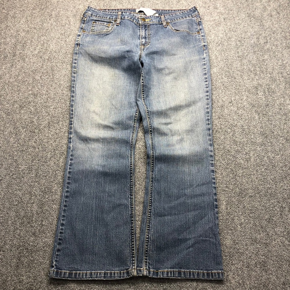Levi Strauss Signature Womens 14S Blue Stretch Low Rise Bootcut Jeans 14 Short